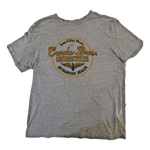 Lucky Brand Shirt Mens Large Eagle Rock Motorcycles Iron City Pennsylvania Tee